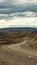 Route crossing the Patagonian plateau. Santa Cruz, Argentina. Vertical