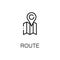Route flat icon or logo for web design.
