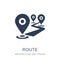 Route icon. Trendy flat vector Route icon on white background fr