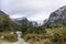 Route marking glacier hiking mountains landscape