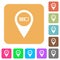 Route planning GPS rounded square flat icons