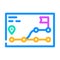 route scheme color icon vector illustration