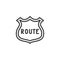 Route sign line icon