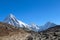 Route to Everest base camp near Khumbu glacier in Himalayas