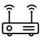 Router access point wireless modem single isolated icon with outline style