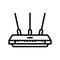 router electronic equipment line icon vector illustration