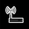Router icon, Modem router, simple vector icon on dark background