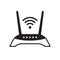 Router icon, Router related signal icon isolated, wifi router