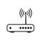 Router icon. Router related signal line icon isolated
