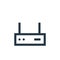 router icon vector from electronic concept. Thin line illustration of router editable stroke. router linear sign for use on web