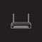 Router line icon, outline vector logo