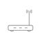 Router linear icon on white background. Wireless technology.