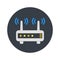 Router, modem icon in flat style