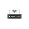 Router Modem Wifi Icon Vector Illustration Flat