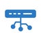 Router network glyph color flat vector icon