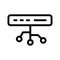 router network vector line icon