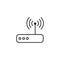 Router related signal icon isolated