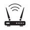 Router related signal icon isolated, wifi router