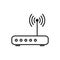 Router related signal line icon isolated