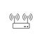 Router signal technology icon line design