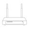 Router, single icon in outline style.Router vector symbol stock illustration web.