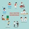 Daily routine business people infographic,vector
