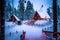 Rovaniemi - December 16, 2017: Santa Claus village of Rovaniemi, Finland