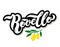 Rovello. The name of Italian town on the Amalfi coast