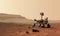 rover traverses the barren landscape of Mars Creating using generative AI tools