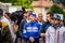 Rovereto, Italy May 22, 2018: Elia Viviani waiting to get on the podium