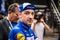 Rovereto, Italy May 22, 2018: Elia Viviani waiting to get on the podium