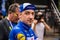 Rovereto, Italy May 22, 2018: Elia Viviani waiting to get on the podium