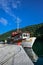 Rovinj, Croatia - May 22, 2018: Limski Canal Limski Fjord in Istria near Rovinj. Adriatic Sea, Croatia. Limski Fjord and little