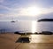 Rovinj, Croatia, May 25, 2019. Beautiful blue lagoon with yachts on a beach on summer resort by the sea