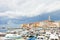 Rovinj, Croatia - SEPTEMBER 2, 2017 - Many motorboats at the harbour of Rovinj