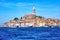 Rovinj historical city on a sunny day, Croatia