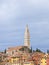 Rovinj Old Town with Basilica of St. Euphemia at the top 0876