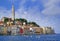 Rovinj - Rovigno, historic part of the city with the Church of Saint Euphemia, Croatia.