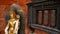 Row of aged religious prayer wheels or drums with mantra Om Mani Padme Hum in yard of temple, Durbar Square, Nepal