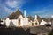 A row of amazing trulli houses in Alberobello, Puglia, Italy