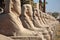 Row of ancient sphinxes