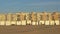 Row of apartment buildings and beach houses on the beach of Calais