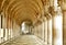 Row of arches underneath the Doge\'s Palace in Piazza San Marco in Venice. The famouse place in Venice