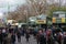 Row of assorted vintage Dublin Buses