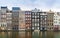 Row of authentic canal houses on the Rokin in Amsterdam