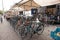 Row of bicycles for sale on a market stall