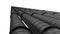 Row of black industrial pipelines isolated on white background