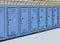 Row of Blue Lockers
