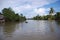 Row boat on the Mekong river