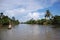 Row boat on the Mekong river